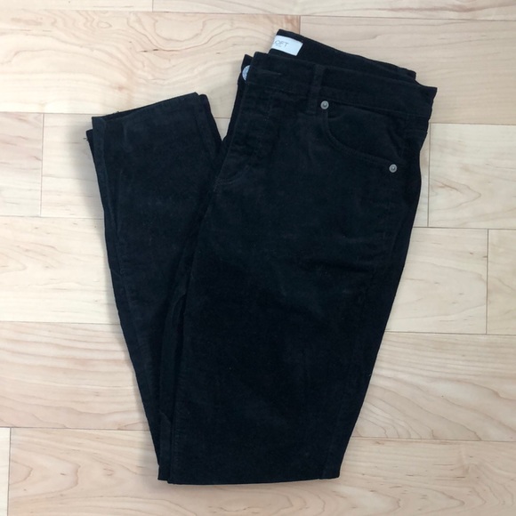 LOFT Pants - LOFT Modern Skinny Black Velvet Pants